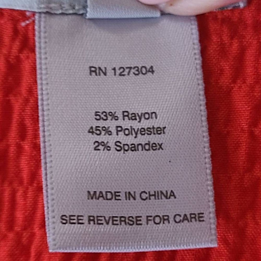 Multiples Womens Red Button Front Long Sleeve Blo… - image 7